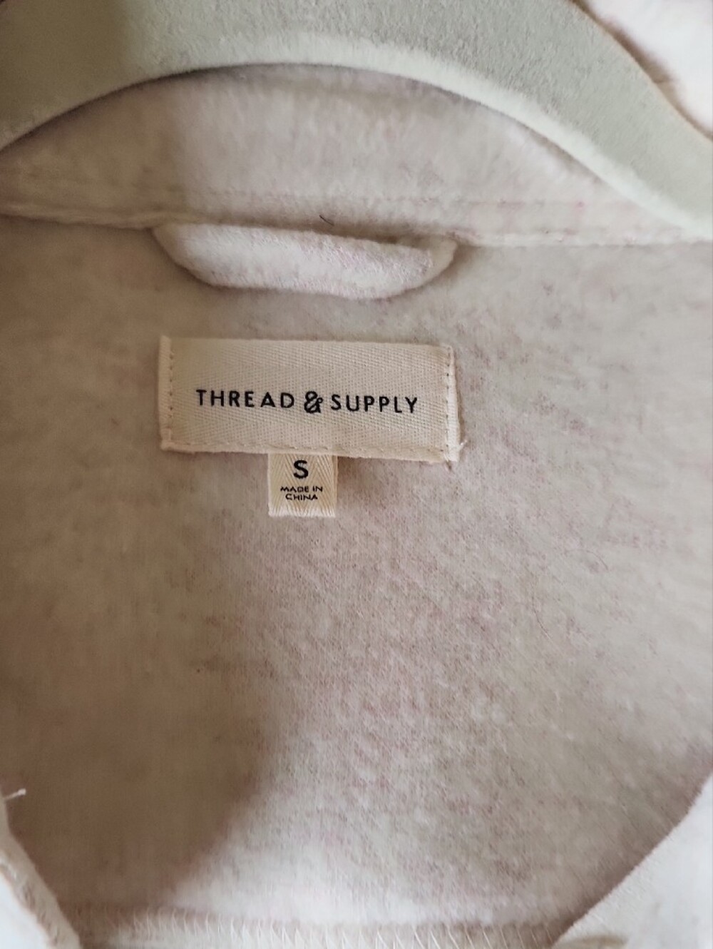 Thread & Supply Cream Button-Up Utility Jacket - Picture 2 of 3